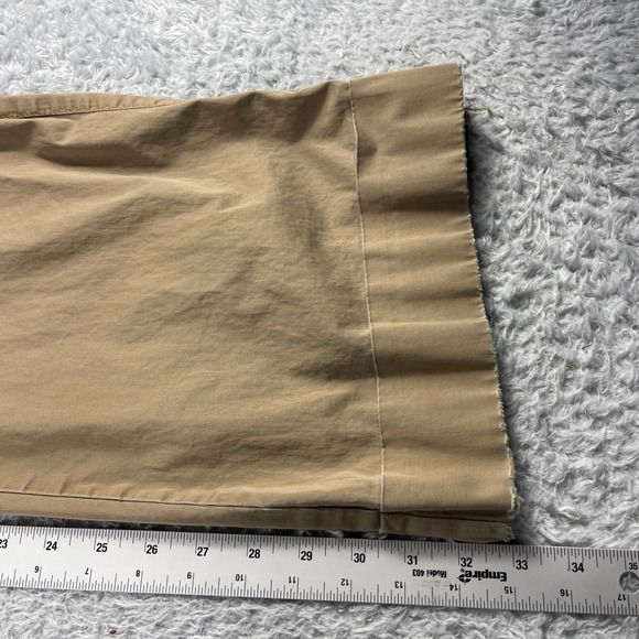 Old Navy Womens Khaki Wide Leg Stretch Pants Tan Frayed Hem Size 8 - Picture 8 of 11